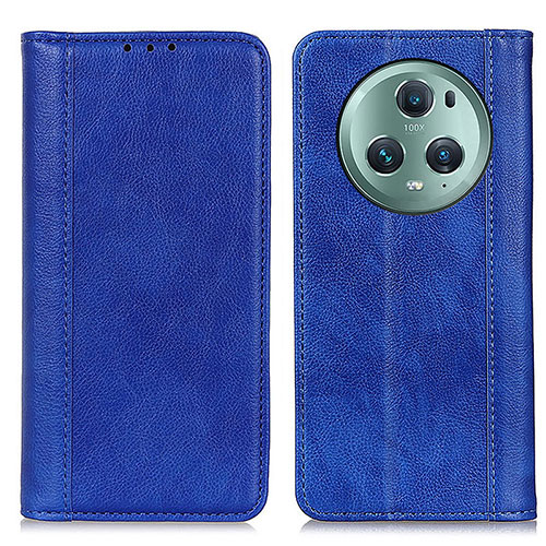 Leather Case Stands Flip Cover Holder D03Y for Huawei Honor Magic5 Pro 5G Blue