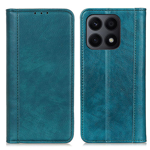 Leather Case Stands Flip Cover Holder D03Y for Huawei Honor X8a 4G Green