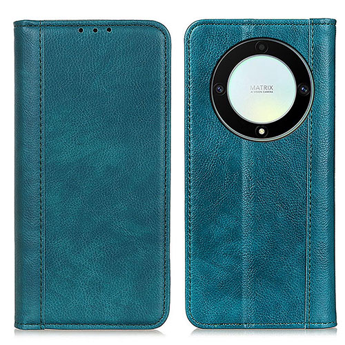 Leather Case Stands Flip Cover Holder D03Y for Huawei Honor X9a 5G Green