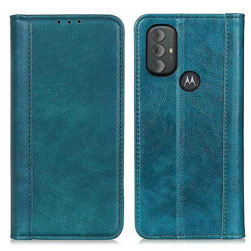 Leather Case Stands Flip Cover Holder D03Y for Motorola Moto G Play (2023) Green