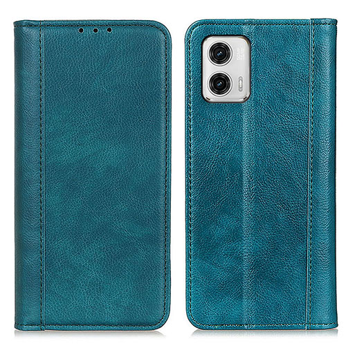 Leather Case Stands Flip Cover Holder D03Y for Motorola Moto G73 5G Green