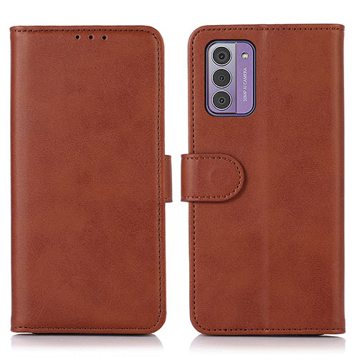 Leather Case Stands Flip Cover Holder D03Y for Nokia G310 5G Brown