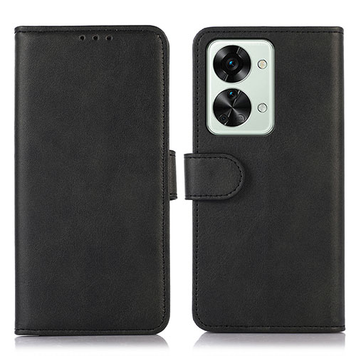 Leather Case Stands Flip Cover Holder D03Y for OnePlus Nord 2T 5G Black