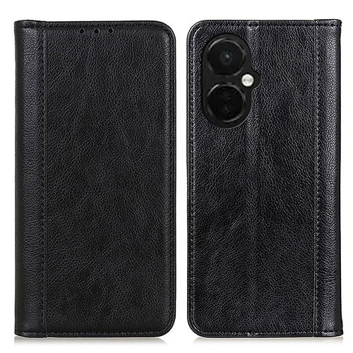 Leather Case Stands Flip Cover Holder D03Y for Oppo K11x 5G Black