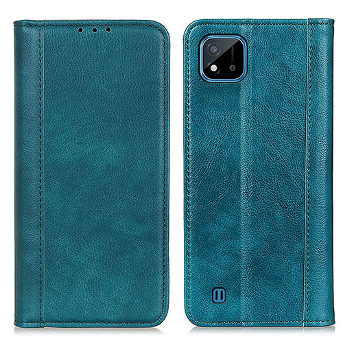 Leather Case Stands Flip Cover Holder D03Y for Realme Narzo 50i Green