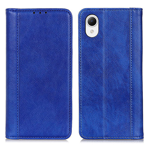 Leather Case Stands Flip Cover Holder D03Y for Samsung Galaxy A23 5G SC-56C Blue