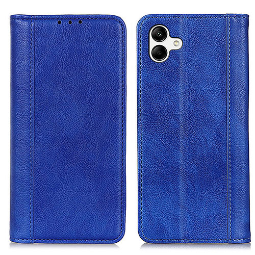 Leather Case Stands Flip Cover Holder D03Y for Samsung Galaxy M04 Blue