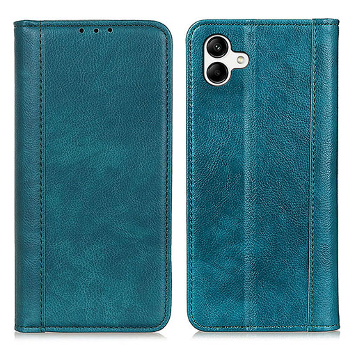 Leather Case Stands Flip Cover Holder D03Y for Samsung Galaxy M04 Green