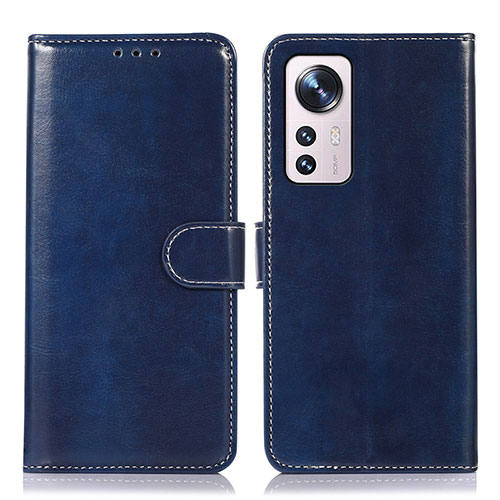 Leather Case Stands Flip Cover Holder D03Y for Xiaomi Mi 12 5G Blue