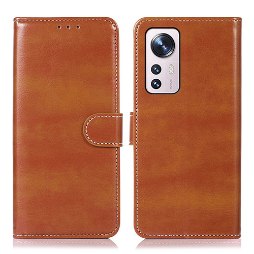 Leather Case Stands Flip Cover Holder D03Y for Xiaomi Mi 12S 5G Brown