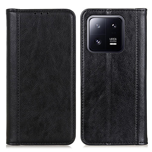 Leather Case Stands Flip Cover Holder D03Y for Xiaomi Mi 13 Pro 5G Black