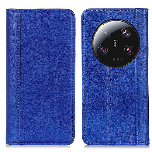 Leather Case Stands Flip Cover Holder D03Y for Xiaomi Mi 13 Ultra 5G Blue