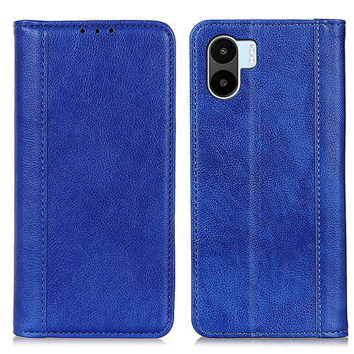 Leather Case Stands Flip Cover Holder D03Y for Xiaomi Poco C50 Blue