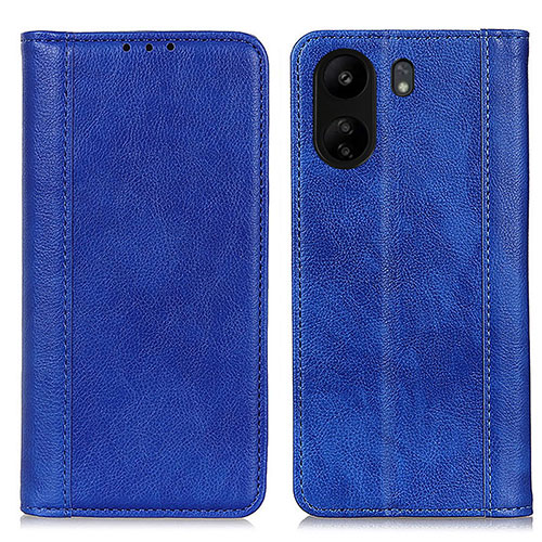 Leather Case Stands Flip Cover Holder D03Y for Xiaomi Poco C65 Blue