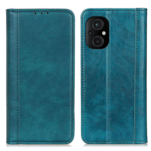 Leather Case Stands Flip Cover Holder D03Y for Xiaomi Poco M5 4G Green
