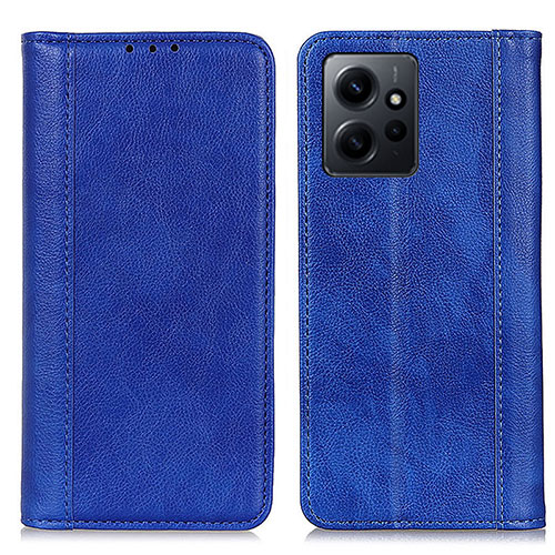 Leather Case Stands Flip Cover Holder D03Y for Xiaomi Redmi Note 12 4G Blue