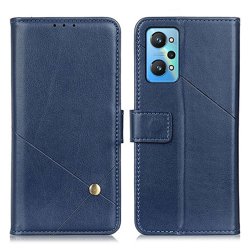 Leather Case Stands Flip Cover Holder D04Y for Realme GT Neo2 5G Blue