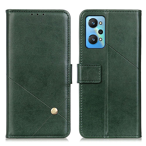 Leather Case Stands Flip Cover Holder D04Y for Realme GT2 5G Green