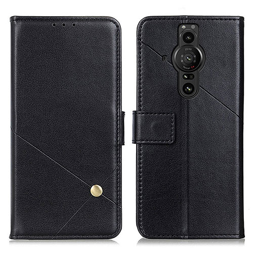 Leather Case Stands Flip Cover Holder D04Y for Sony Xperia PRO-I Black