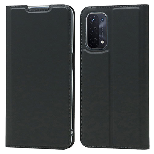 Leather Case Stands Flip Cover Holder D05T for Oppo A93 5G Black