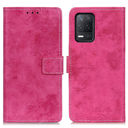 Leather Case Stands Flip Cover Holder D05Y for Realme 8 5G Hot Pink