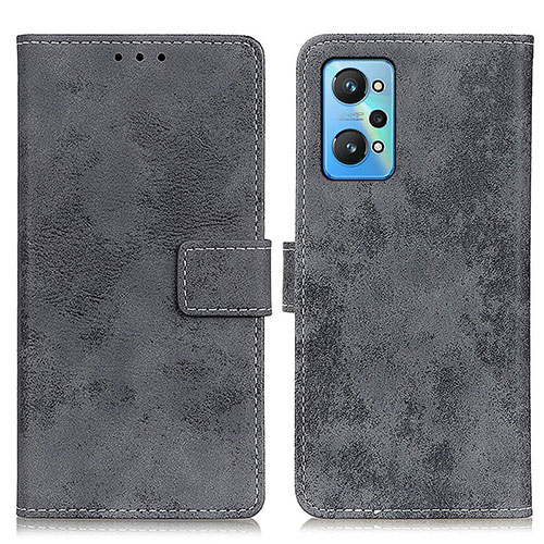 Leather Case Stands Flip Cover Holder D05Y for Realme GT2 5G Gray