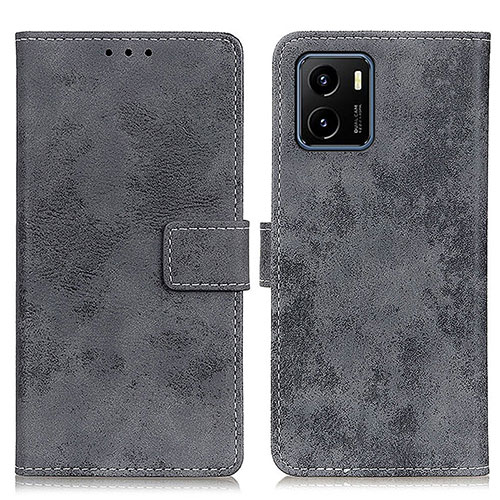 Leather Case Stands Flip Cover Holder D05Y for Vivo Y10 t1 Gray