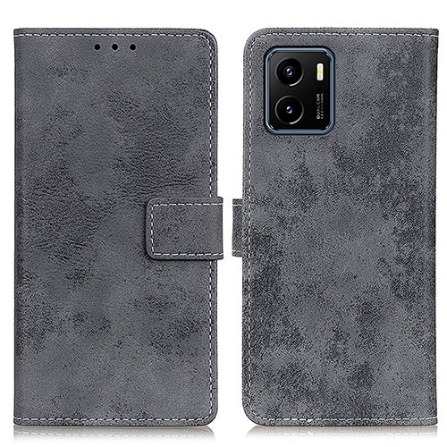 Leather Case Stands Flip Cover Holder D05Y for Vivo Y32t Gray
