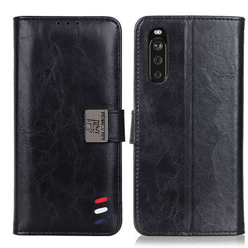 Leather Case Stands Flip Cover Holder D06Y for Sony Xperia 10 III Lite Black