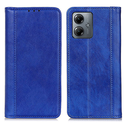Leather Case Stands Flip Cover Holder D07Y for Motorola Moto G14 Red