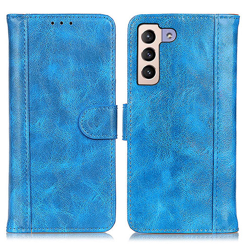 Leather Case Stands Flip Cover Holder D07Y for Samsung Galaxy S22 Plus 5G Sky Blue