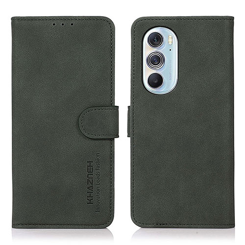 Leather Case Stands Flip Cover Holder D08Y for Motorola Moto Edge X30 5G Green