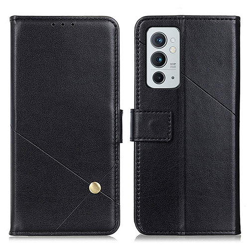 Leather Case Stands Flip Cover Holder D08Y for OnePlus 9RT 5G Black