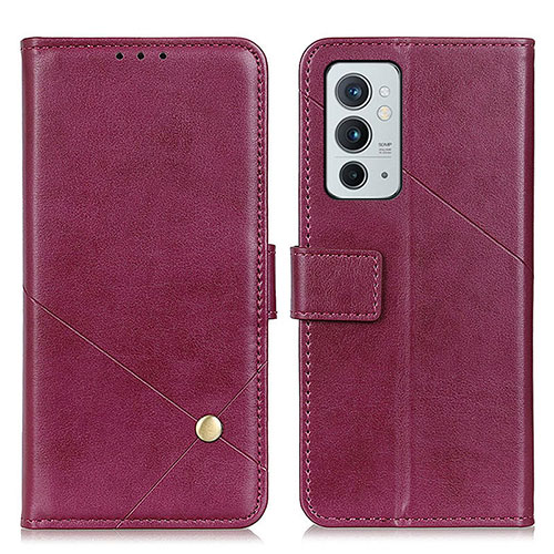 Leather Case Stands Flip Cover Holder D08Y for OnePlus 9RT 5G Red