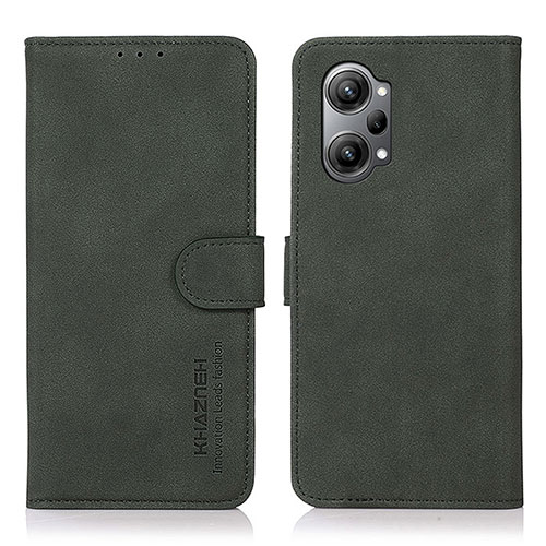 Leather Case Stands Flip Cover Holder D08Y for Oppo K10 Pro 5G Green