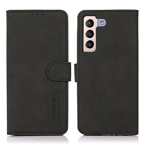 Leather Case Stands Flip Cover Holder D08Y for Samsung Galaxy S21 Plus 5G Black