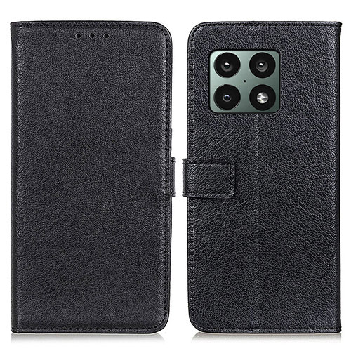 Leather Case Stands Flip Cover Holder D09Y for OnePlus 10 Pro 5G Black