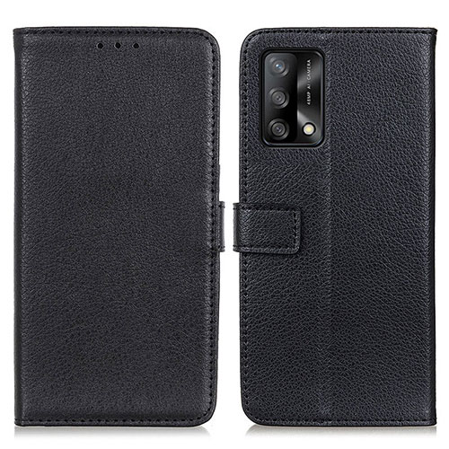 Leather Case Stands Flip Cover Holder D09Y for Oppo F19s Black