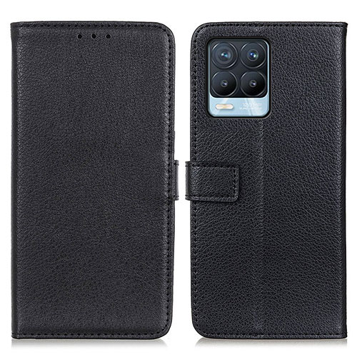 Leather Case Stands Flip Cover Holder D09Y for Realme 8 Pro Black