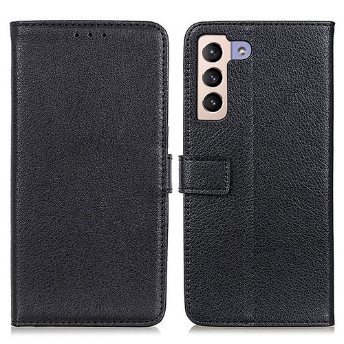 Leather Case Stands Flip Cover Holder D09Y for Samsung Galaxy S22 Plus 5G Black