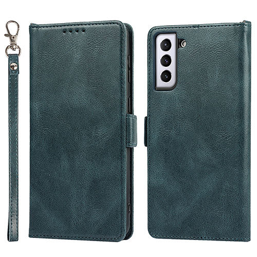 Leather Case Stands Flip Cover Holder D10T for Samsung Galaxy S21 Plus 5G Blue