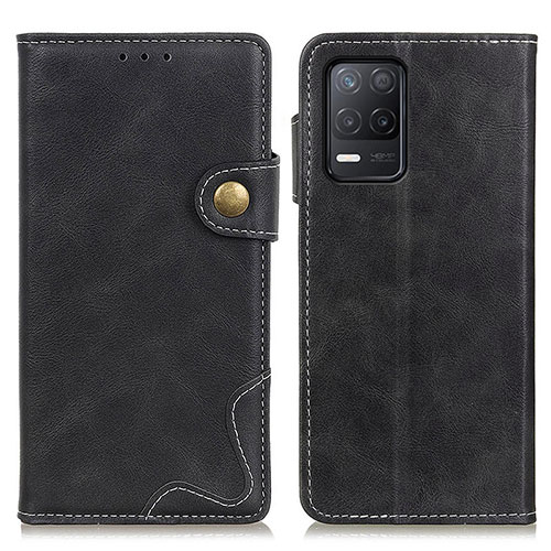 Leather Case Stands Flip Cover Holder D10Y for Realme 8s 5G Black