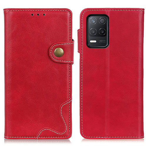 Leather Case Stands Flip Cover Holder D10Y for Realme Narzo 30 5G Red