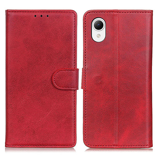 Leather Case Stands Flip Cover Holder D10Y for Samsung Galaxy A23s Red