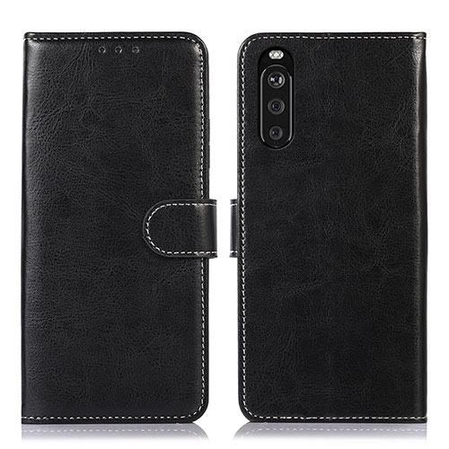 Leather Case Stands Flip Cover Holder D10Y for Sony Xperia 10 III Lite Black