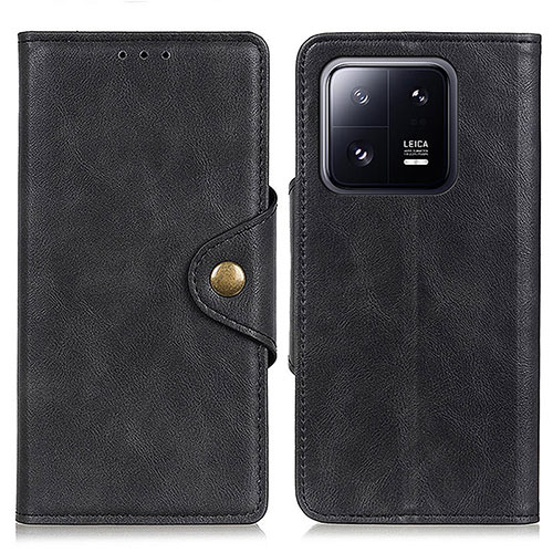 Leather Case Stands Flip Cover Holder D10Y for Xiaomi Mi 13 Pro 5G Black