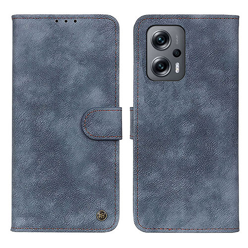 Leather Case Stands Flip Cover Holder D10Y for Xiaomi Redmi Note 12 Turbo 5G Blue