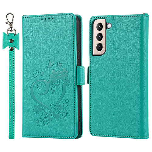 Leather Case Stands Flip Cover Holder D11T for Samsung Galaxy S23 5G Green