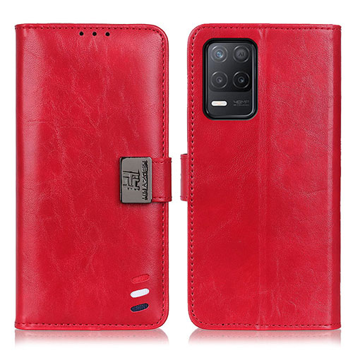 Leather Case Stands Flip Cover Holder D11Y for Realme 8 5G Red