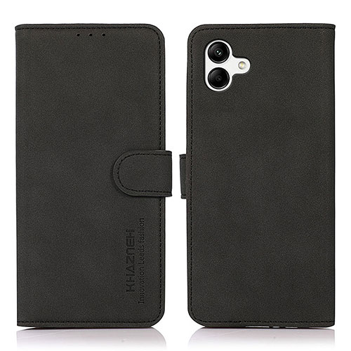 Leather Case Stands Flip Cover Holder D11Y for Samsung Galaxy F04 Black